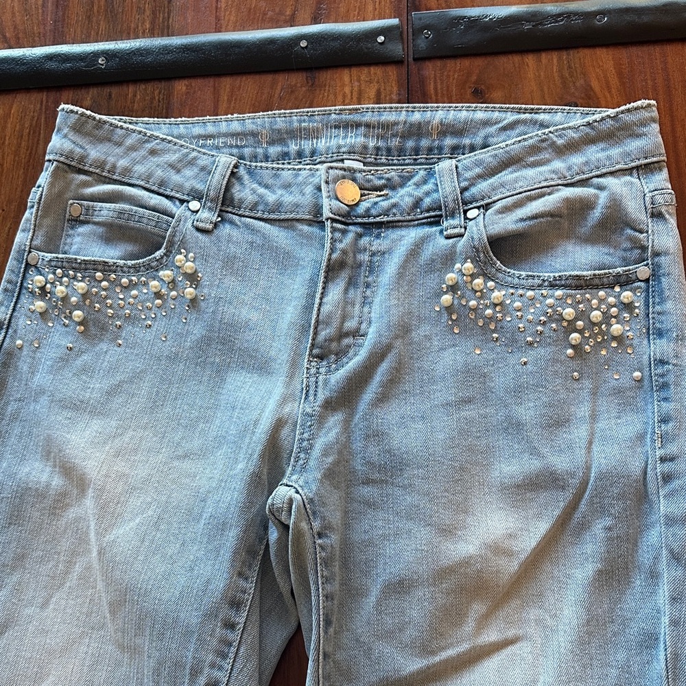 Jennifer Lopez Light Blue Boyfriend Jeans